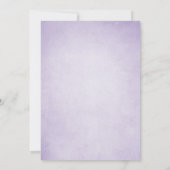 ラベンダー結婚式招待状素朴エレガントフローラ 招待状 (裏面)