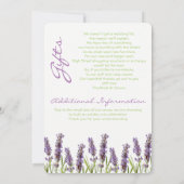 ラベンダー結婚式招待状 招待状 (裏面)