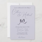 ラベンダー結婚式招待状 招待状 (正面)