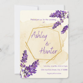 ラベンダー結婚式招待状 招待状