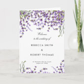 ラベンダー結婚花模様の式典の執務順序 プログラム (正面)