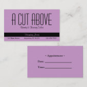 ラベンダー美しいサロン名刺 名刺 (正面/裏面)