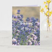 ラベンダー考えフローラズ・オブ・ユー カード (黄色い花)