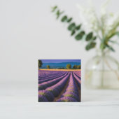 ラベンダー自然アウトドア景観穏やかな平和 スクエア名刺 (スタンド正面)