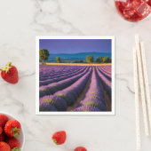 ラベンダー自然アウトドア景観穏やかな平和 スタンダードカクテルナプキン (インサイチュ)