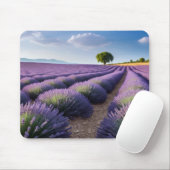 ラベンダー自然アウトドア景観穏やかな平和 マウスパッド (マウス)