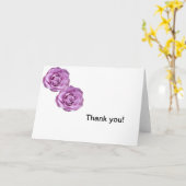 ラベンダー色のバラの写真 カード (黄色い花)