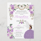ラベンダー色のバラ ウェスタンコウガール キンセアニエラ 招待状 (正面/裏面)