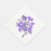 ラベンダー色のフローラかわいらしブーケ スタンダードランチョンナプキン (角)