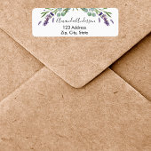 ラベンダー色のユーカリグリーンのリターンアドレスラベル ラベル