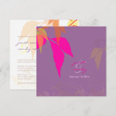 ラベンダー色の紅葉 / 秋 / DIY 背景 招待状 (正面/裏面)