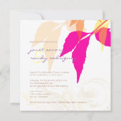 ラベンダー色の紅葉 / 秋 / DIY 背景 招待状 (裏面)