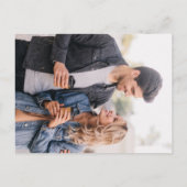 ラベンダー色の藤の花のアーチの写真 Save the Date 案内ポストカード (裏面)