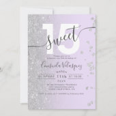ラベンダー色の輝くオンブレ クイーンズアニエラ写真 招待状 (正面)