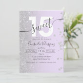 ラベンダー色の輝くオンブレ クイーンズアニエラ写真 招待状 (スタンド正面)