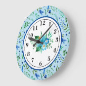 ラベンダー色 ラージ壁時計 (傾斜)