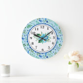 ラベンダー色 ラージ壁時計 (ホーム)