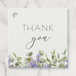 ラベンダー花のユーカリ結婚プトゥス フェイバータグ