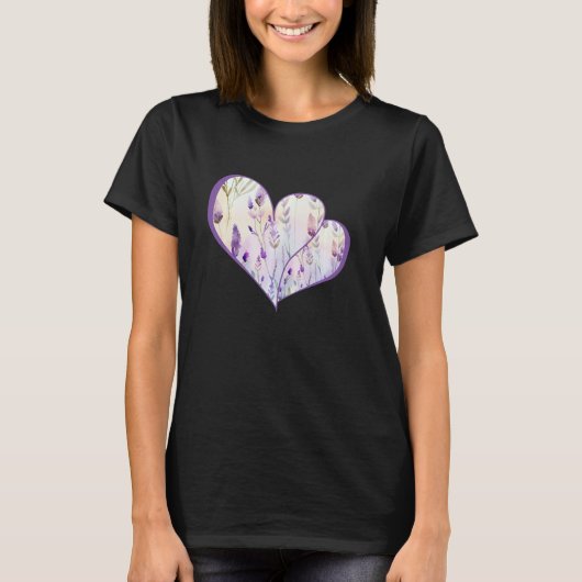ラベンダー花の庭 Tシャツ (正面)