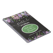 ラベンダー花の感謝の日誌ノート ノートブック (右側)