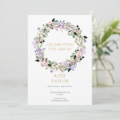 ラベンダー花の葬儀追悼式次第 プログラム (スタンド正面)