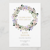 ラベンダー花の葬儀追悼式次第 プログラム (正面)