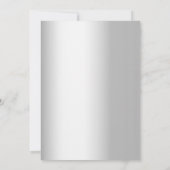 ラベンダー花模様シルバー25結婚周年 招待状 (裏面)