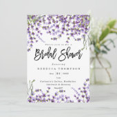 ラベンダー花模様ボーモダンブライダルシャワー 招待状 (スタンド正面)