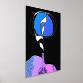 ラベンダー花瓶箔プリント 箔ポスター (レイダウン)