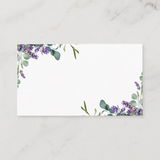 ラベンダー花BridesmaidありがとうエンクロージャCa エンクロージャーカード (裏面)