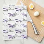 ラベンダー茶タオル キッチンタオル (四つ折り)