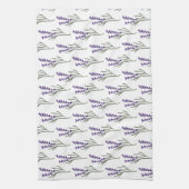 ラベンダー茶タオル キッチンタオル (縦)