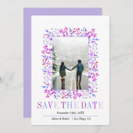 ラベンダー葉の実縁ど、冬の結婚式 セーブザデート