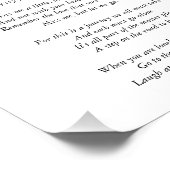 ラベンダー葬儀お祝いの詩のサイン フォトプリント (角)