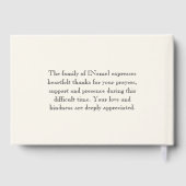 ラベンダー葬儀ゲストブック – 愛する記憶の中 ゲストブック (裏面)