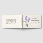 ラベンダー葬儀ゲストブック – 愛する記憶の中 ゲストブック (全面)