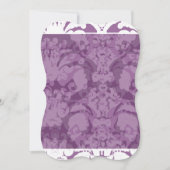 ラベンダー薄紫ダマスクウェディング招待状 招待状 (正面)