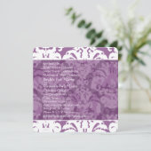 ラベンダー薄紫ダマスクウェディング招待状 招待状 (スタンド正面)