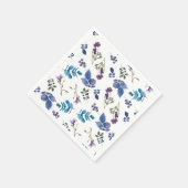 ラベンダー薄紫パープルアイリス春フローラシック スタンダードカクテルナプキン (角)