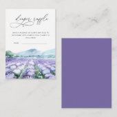ラベンダー薄紫パープルグリーンリーオムツラッフル エンクロージャーカード (正面/裏面)