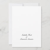 ラベンダー薄紫フローラ金ゴールドフレームエレガントな結婚式 招待状 (裏面)