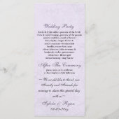 ラベンダー薄紫ヴィンテージ結婚バードカゴ プログラム (裏面)