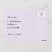 ラベンダー薄紫ヴィンテージ結婚バードカゴ ポストカード (裏面)