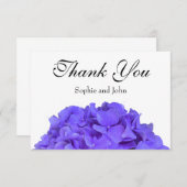 ラベンダー薄紫紫紫紫紫陽花 サンキューカード (正面/裏面)