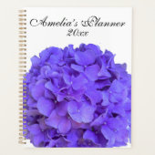 ラベンダー薄紫紫色の花フローラ プランナー手帳 (正面)