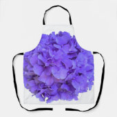 ラベンダー薄紫紫色アジサイ紫色の花 エプロン (正面)