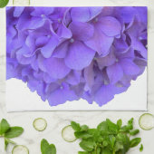 ラベンダー薄紫紫色アジサイ紫色の花 キッチンタオル (折り畳み)