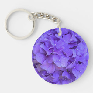 ラベンダー薄紫紫色アジサイ紫色の花 キーホルダー