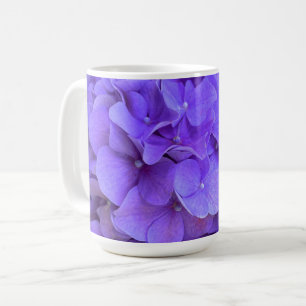 ラベンダー薄紫紫色アジサイ紫色の花 コーヒーマグカップ