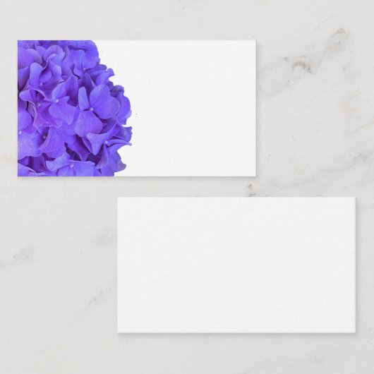 ラベンダー薄紫紫色アジサイ紫色の花 名刺 (正面/裏面)